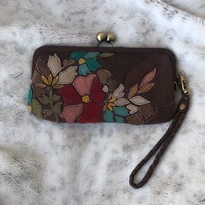 Floral fossil wallet